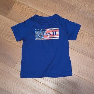 Hurley boys rashguard swim top swimsuit American flag size 3T navy blue